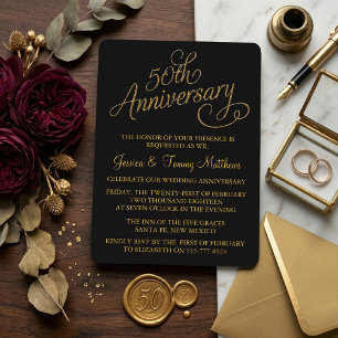 Invitation Cartons d'invitation pour les 50 ans de mariage