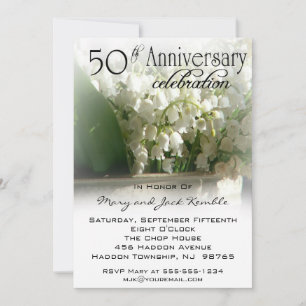 Invitation Cartons d'invitation pour les 50 ans de mariage