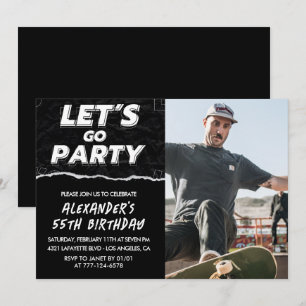 Invitation Cartons d'invitation pour les 55 ans Hommes Photo 