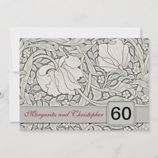 Invitation Cartons d'invitation pour les 60 ans de mariage (Devant)