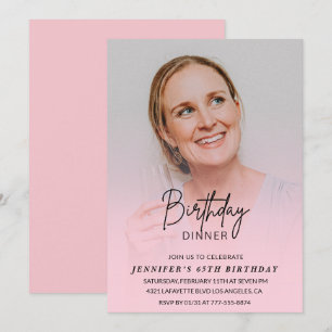 Invitation Cartons d'invitation pour les 65 ans Photo de dîne