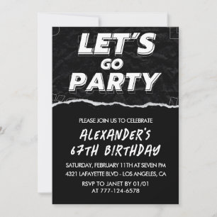 Invitation Cartons d'invitation pour les 67 ans des hommes no