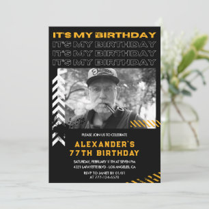 Invitation Cartons d'invitation pour les 77 ans Hommes Photo