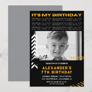 Invitation Cartons d'invitation pour les 7 ans garçon Photo P