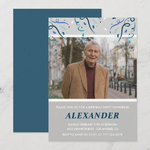 Invitation Cartons d'invitation pour les 85 ans Hommes Confet