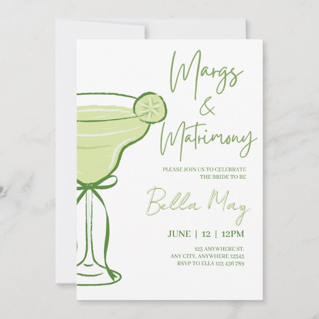 Invitation Cartons d'invitation pour Margs & Matrimony  (Devant)