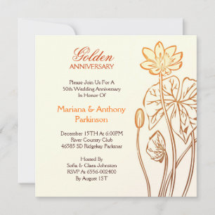 Invitation Cartons d'invitation pour noces d'or