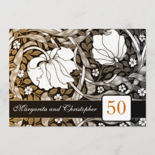 Invitation Cartons d'invitation pour noces d'or de 50 ans de