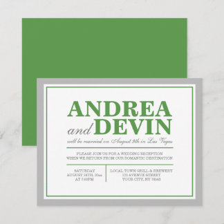 Invitation Cartons d'invitation pour réception de mariage Gra