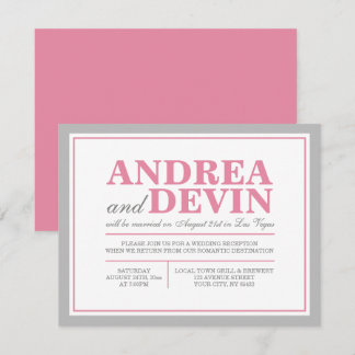 Invitation Cartons d'invitation pour réception de mariage Gri