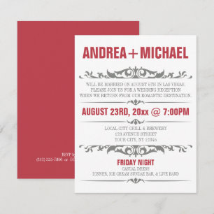 Invitation Cartons d'invitation pour réception de mariage Mer