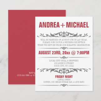 Invitation Cartons d'invitation pour réception de mariage Mer