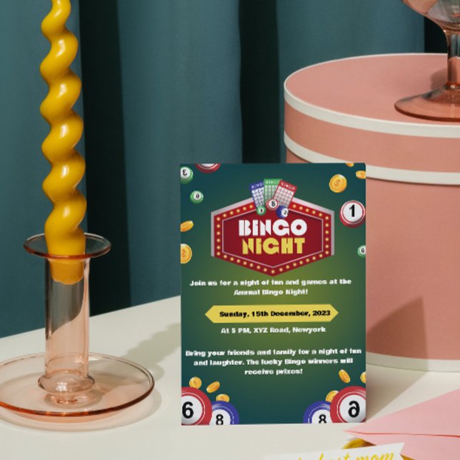 Invitation Cartons d'invitation pour soirée Bingo (Créateur téléchargé)