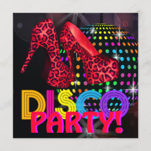 Invitation Cartons d'invitation pour soirée dansante disco à