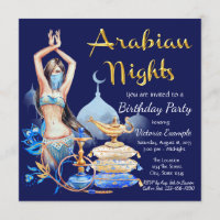 Cartons d'invitation pour soirée des Mille et une 