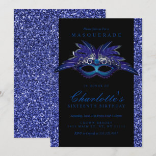 Invitation Cartons d'invitation pour soirée masquée à paillet