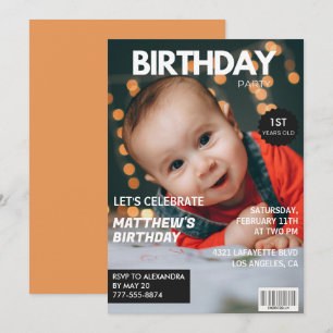 Invitation Cartons d'invitation pour son 1er anniversaire Mag