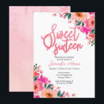 Invitation Cartons d'invitation pour Sweet 16 Fleurs rose vif<br><div class="desc">Magnifique invitation de fête d'anniversaire des 16 ans à fleurs rose chaud. Facile à personnaliser avec vos détails. N'hésitez pas à me contacter via le chat si vous avez des questions sur l'œuvre d'art ou si vous avez besoin de personnalisation. Consultez la collection pour plus d'articles. REMARQUE IMPORTANTE : Pour...</div>