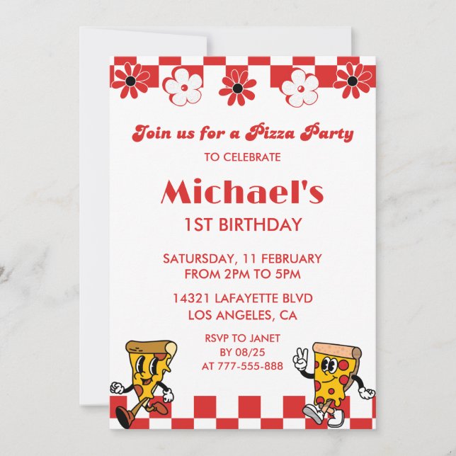 Invitation Cartons d'invitation pour un 1er anniversaire sur  (Devant)