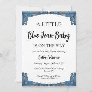 Invitation Cartons d'invitation pour une baby shower sur le t