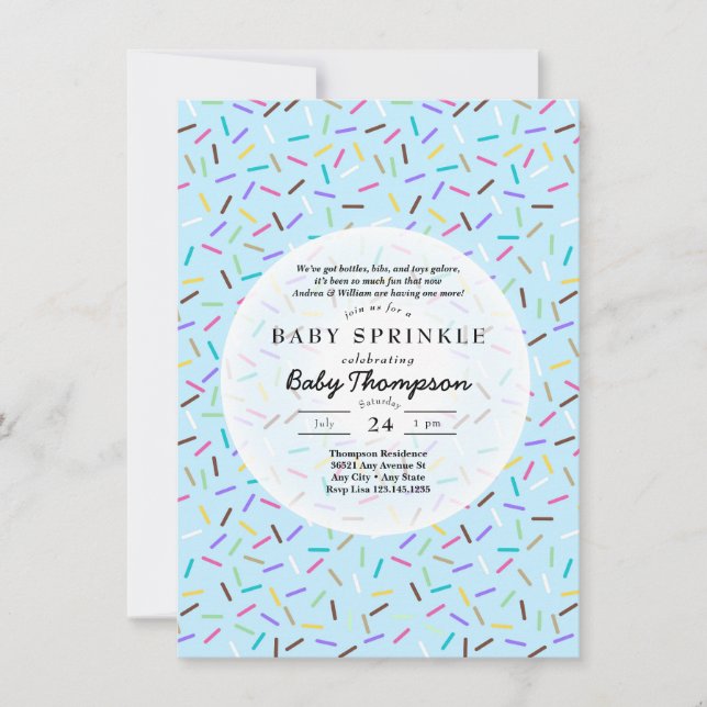 Invitation Cartons d'invitation pour une baby sprinkle (Devant)