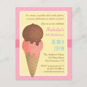 Invitation Cartons d'invitation pour une fête d'anniversaire 