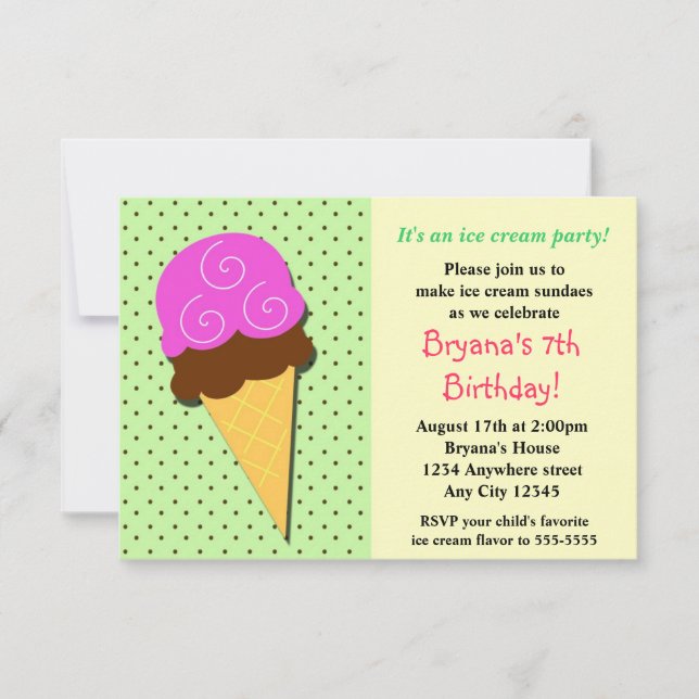 Invitation Cartons d'invitation pour une fête d'anniversaire  (Devant)