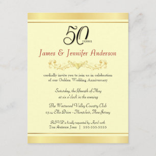 Invitation Cartons d'invitation pour une fête de 50 ans de ma