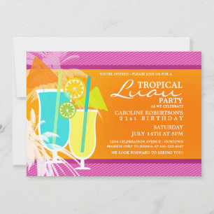 Invitation Cartons d'invitation pour une fête tropicale à Haw