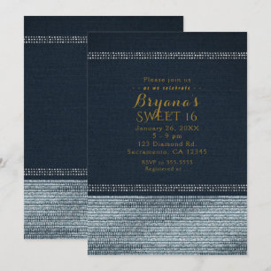 Invitation Cartons d'invitation pour une soirée Denim & Diamo