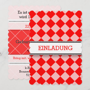 Invitation Cartons d'invitation rouge blanc