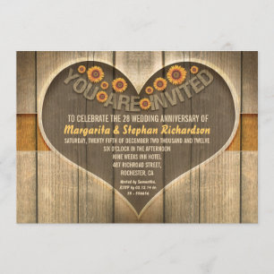 Invitation Cartons d'invitation rustiques pour anniversaire d