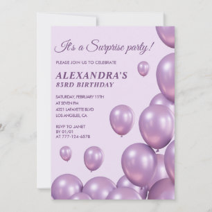 Invitation Cartons d'invitation surprise pour 83ème anniversa