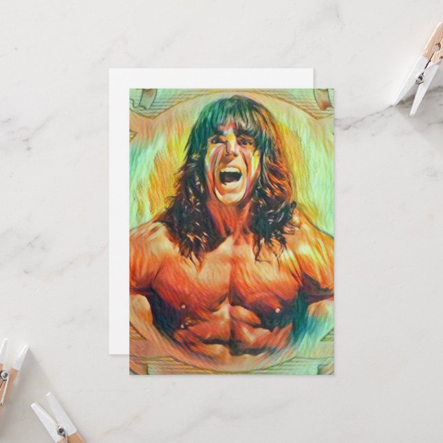 Invitation Cartons d'invitation "The Ultimate Warrior" Art Al (Devant/Arrière en situation)
