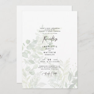 Invitation Cascade Botanique Mariage de verdure