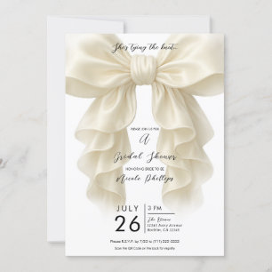 Invitation Cascade de Crème en Ruché pour Noeud de Mariage Cé