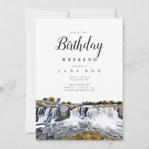Invitation Cascade de Sioux Falls Anniversaire Week-end Invit
