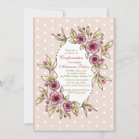 Cash mere and Flowers Invite
