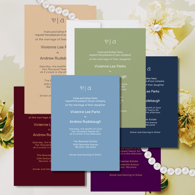 Invitation Cashmere Beige Simplement Élégante (Color variations of an elegant, minimalist style with traditional wording)