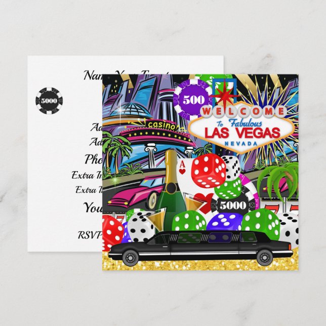 Invitation Casino (Devant / Derrière)