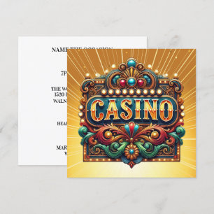 INVITATION CASINO. CARTES. BINGO