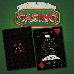 Invitation Casino de luxe Vegas Poker Mariage
