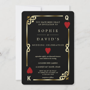 Invitation Casino glamour Las Vegas Poker Mariage