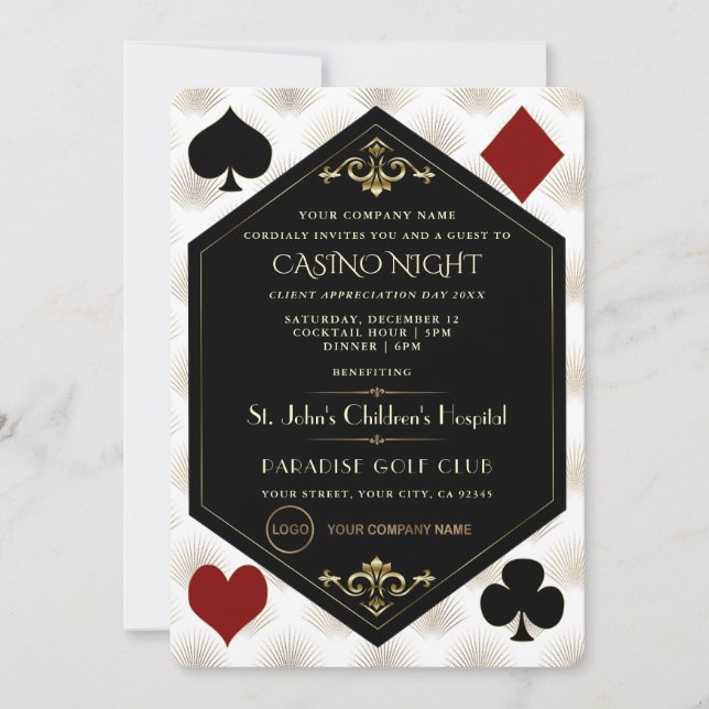 Invitation Casino Las Vegas Company Client Appreciation Day  (Devant)