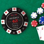 Invitation Casino Las Vegas Poker Chip Anniversaire Invitatio<br><div class="desc">Célébrez votre anniversaire de jalon en style avec notre invitation d'anniversaire adulte conçu pour ressembler à une puce de poker! Cette invitation est parfaite pour tous ceux qui aiment les casinos, les jeux d'argent, ou tout ce qui a un thème Vegas. L'avant de l'invitation présente une impression couleur haute qualité...</div>