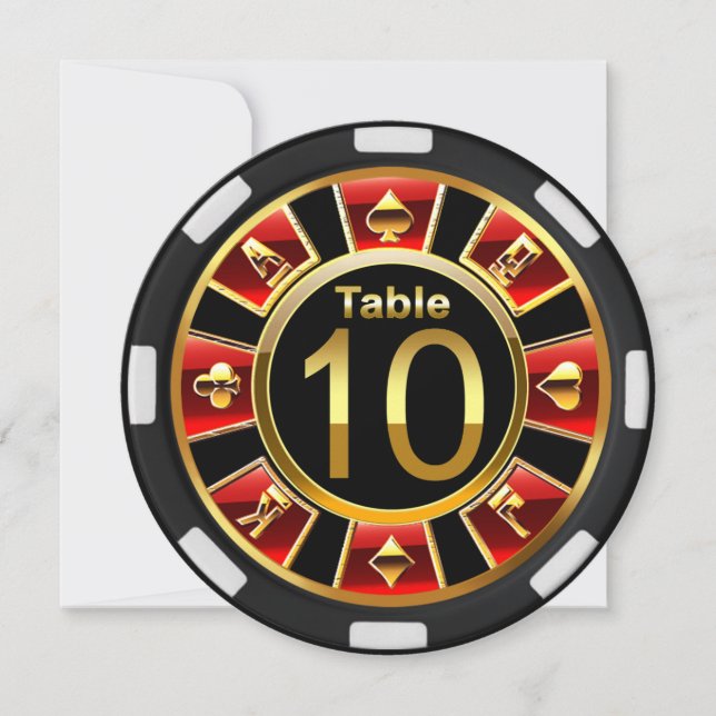 Invitation Casino Maria Vegas table numéro 10 (Devant)
