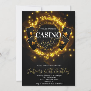 Invitation Casino Night Anniversaire Poker Anniversaire