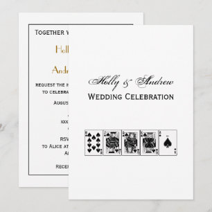 Invitation Casino Night Poker Royal Straight Flush Spades