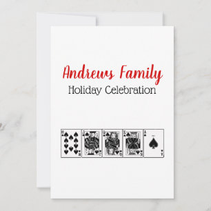 Invitation Casino Night Poker Royal Strush Noël