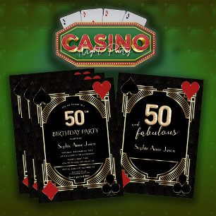 Invitation Casino Poker Cinquante Et Fabuleux 50e Anniversair